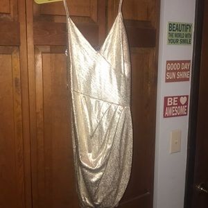 Fashion Nova Gold Dress